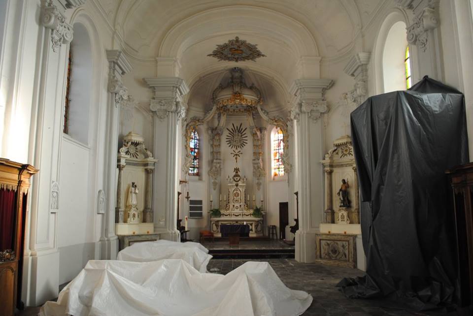 Vue intérieure de l'église d'Huppeye (© D.R.)