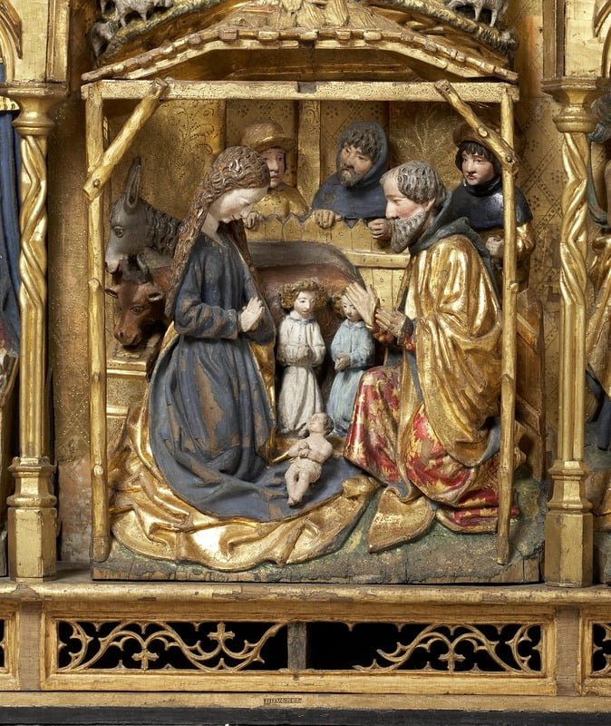 Nativité_retable Musée de la ville de Bruxelles_15e siècle