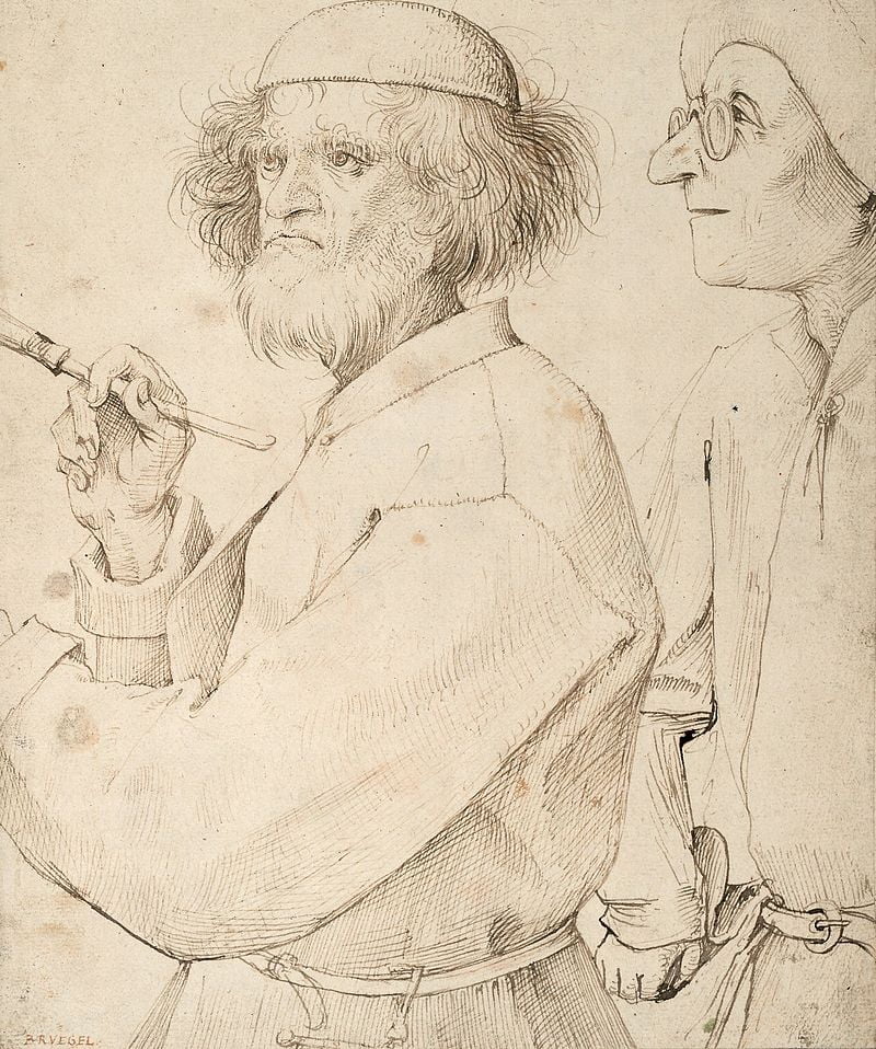 Pieter Bruegel l'Ancien_Le peintre (lui-même) et l'acheteur