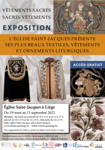 Exposition Textiles liturgiques à l’église Saint-Jacques à Liège