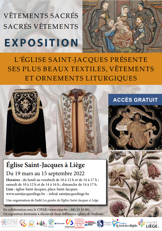 Exposition affiche textile à Saint Jacques Liège