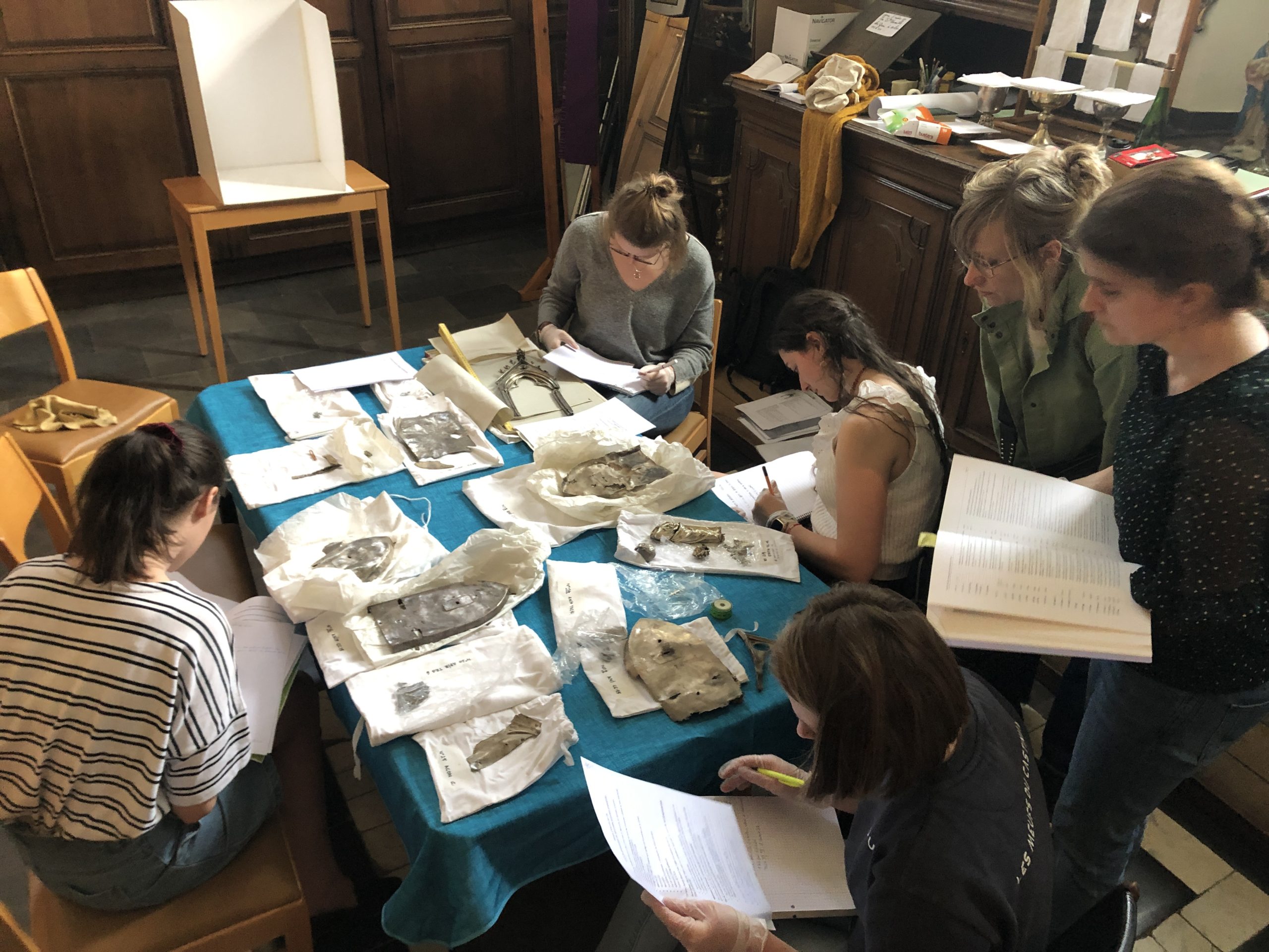 Cours d'étudiants en histoire de l'art de l'UCL et cours pratique à Nivelles