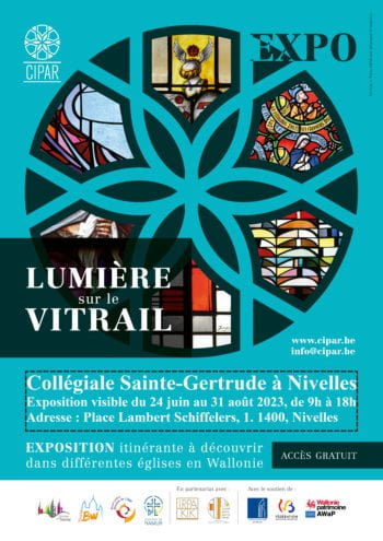 Lumière sur le vitrail, exposition à la Collégiale Sainte-Gertrude à Nivelles