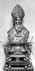 Buste-reliquaire de saint Perpète, classé le 31/01/2024, conservé à la collégiale Notre-Dame de Dinant, © IRPA-KIK, Bruxelles