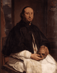 3.Le seul autre tableau de Charles Wautier identifié sur le territoire wallon : Portrait de Jacques Neutre, abbé du Val-des-Ecoliers à Mons, huile sur toile, 1668. Mons, Musée des Beaux-Arts de Mons, Inv. 84 (Photo : CC BY 4.0 KIK-IRPA, Brussels, cliché KM012120)